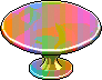 Rainbow round dining table